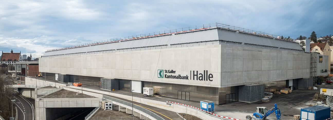 Die St.Galler Kantonalbank Halle steht symbolisch für das Wachstum, das die Olma Messen 2023 erreicht haben.