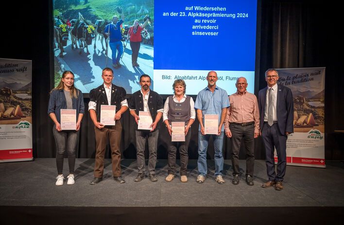 Gruppenbild Sieger Alpkäse 2023